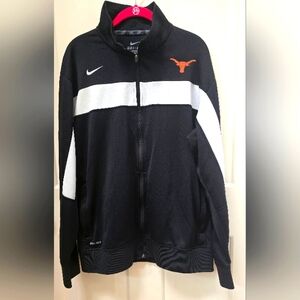 Nike Texas Longhorn Men's Black and White Bomber Dri-Fit Jacket Size L